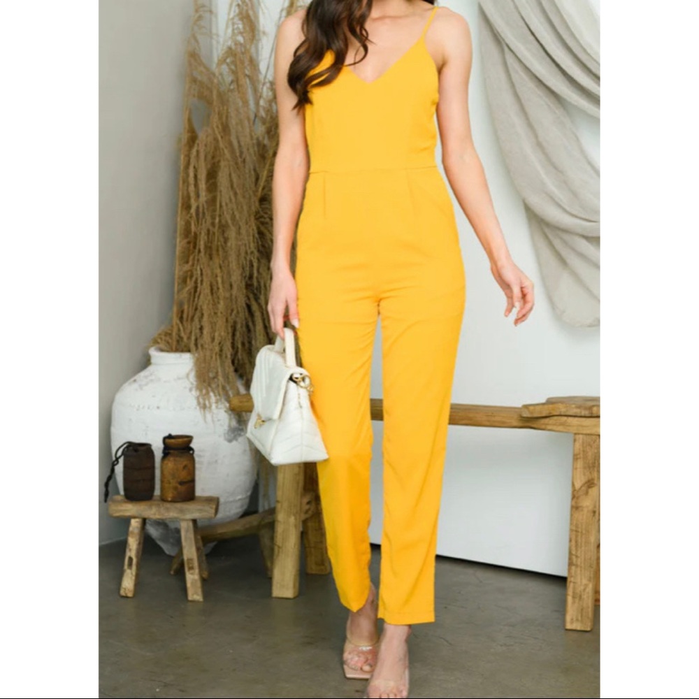 Cute Jumpsuit Mustard